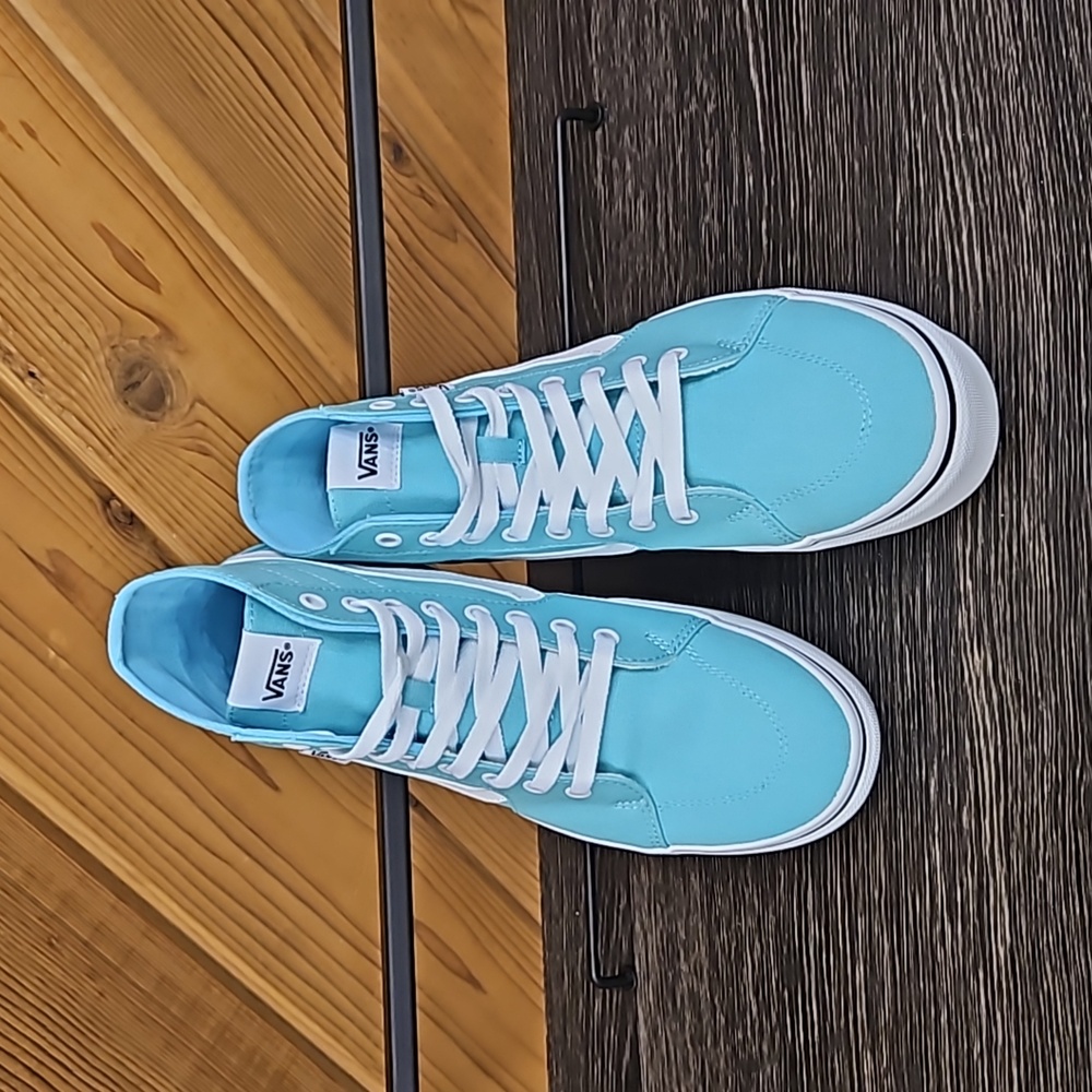 NEW Womens VANS Filmore Hi Tapere Canvas Aqua Sky - Sz 9.5